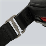 Detachable black straps of La Sacha Black Red, the black streetwear bum bag from cawa.me