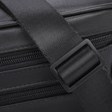 Close-up of the black faux leather streetwear bum bag from cawa.me